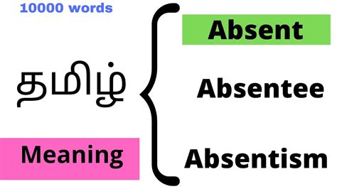 present absent meaning in tamil